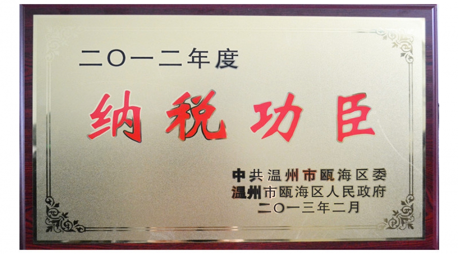 2012年納稅功臣
