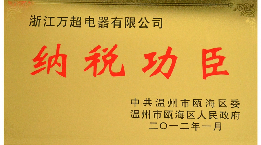 2012年納稅功臣